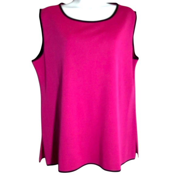 Misook  2 Piece Set Size XL Jacket Tank Top Shell Twin Cardigan Twin Set Pink - Picture 3 of 6